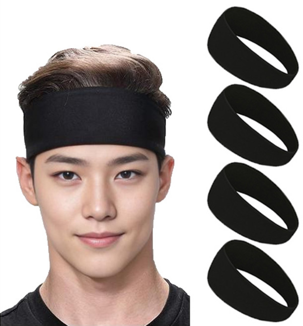 기능성 스포츠 쿨 헤어밴드 헤드밴드 4개 세트