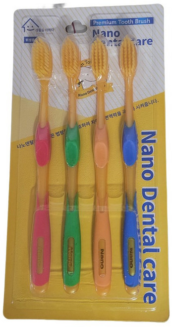 ABM 나노 덴탈 칫솔, 4개입, 10개
