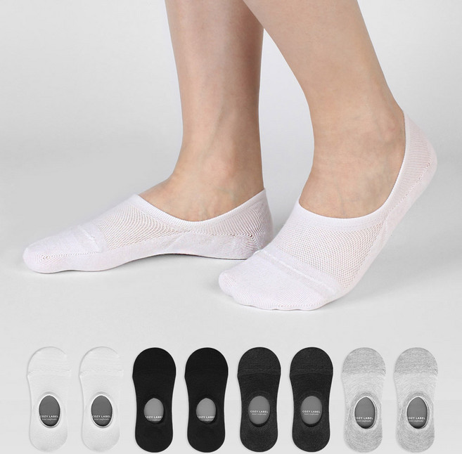 코지라벨 남성용 컴포트 앞코보강 메쉬 페이크삭스 4종 x 2켤레 세트