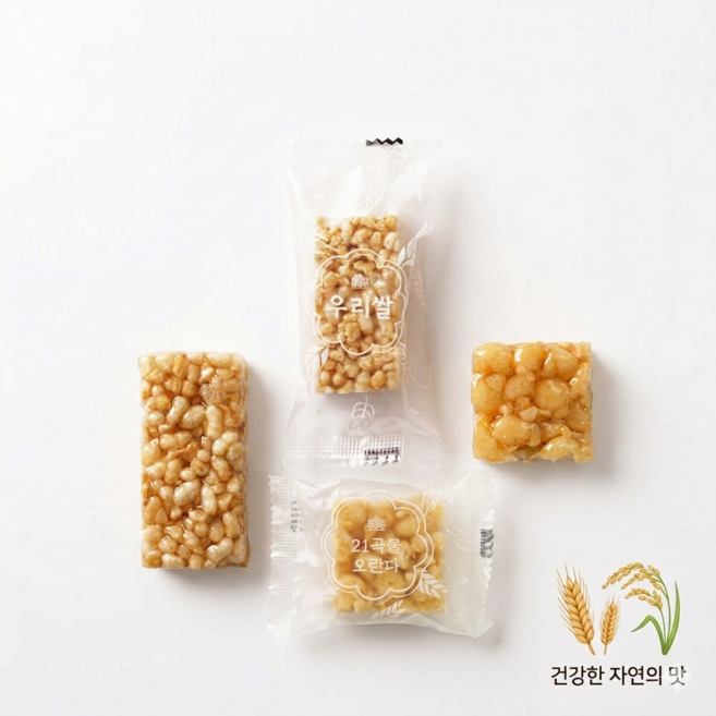 미송식품 우리쌀 국대오란다 + 땅콩강정 대용량 한과 쌀과자 옛날 전통과자 쌀강정 어른 간식, 1개, 800g