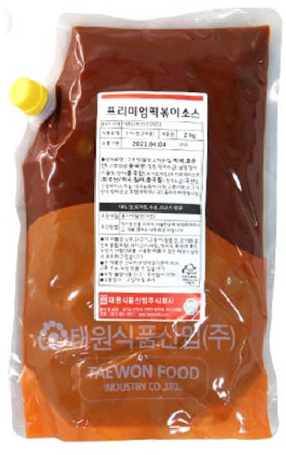 태원식품 프리미엄 떡볶이소스 2kg, 1개
