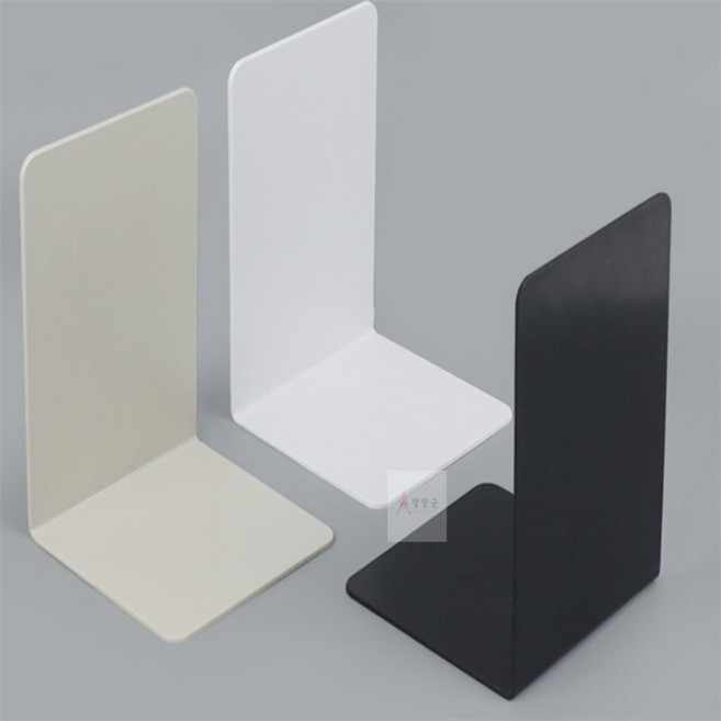 정군디자인 L형 도서칸막이 간이책꽂이 도서거치대 전시용책꽂이 북엔드 공부방꾸미기, 블랙