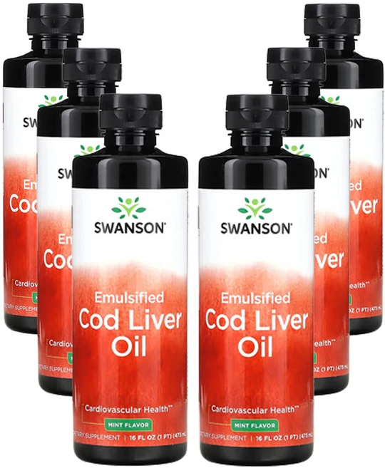 스완슨 유화 대구 간유 민트 473ml(16fl oz), 6개, 473ml - 쿠팡