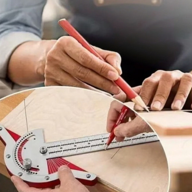 목공 각도자 이동각자 콤비네이션 스퀘어 직각자, A, 1개