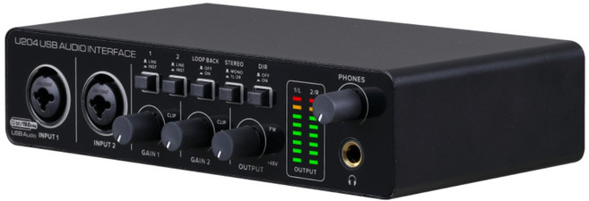 BOMGE U204 RGB USB 오디오 인터페이스 믹서 PC 컴퓨터 녹음용 사운드 콘솔 음악 32Bit/192kHz 2x2 보컬리스트 프로듀서 스트리밍용 기타 오디오 인터페이스