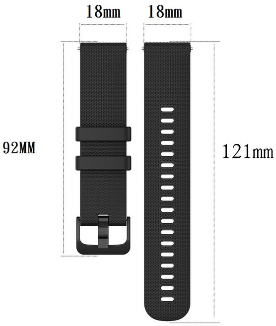 Garmin Venu 4 41mm Venu 2s 3s 錶帶 18mm 運動透氣腕帶, 黑色, 1個