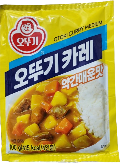 오뚜기 카레 매운맛, 5개, 1kg