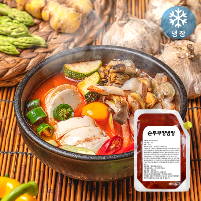 [박지혜순대국] 한진식품 순두부 양념장 순두부 소스 순두부 베이스 얼큰소스, 1개, 2kg