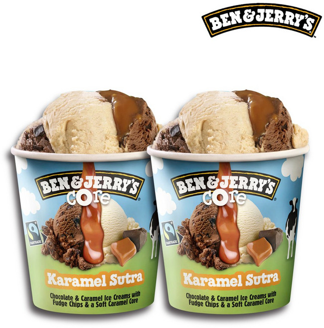 벤앤제리스 카라멜 수트라 코어 아이스크림 파인트 473ml, 2개