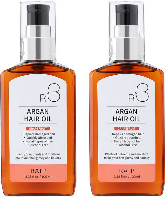라입 R3 아르간오일 헤어에센스 자몽, 100ml, 2개