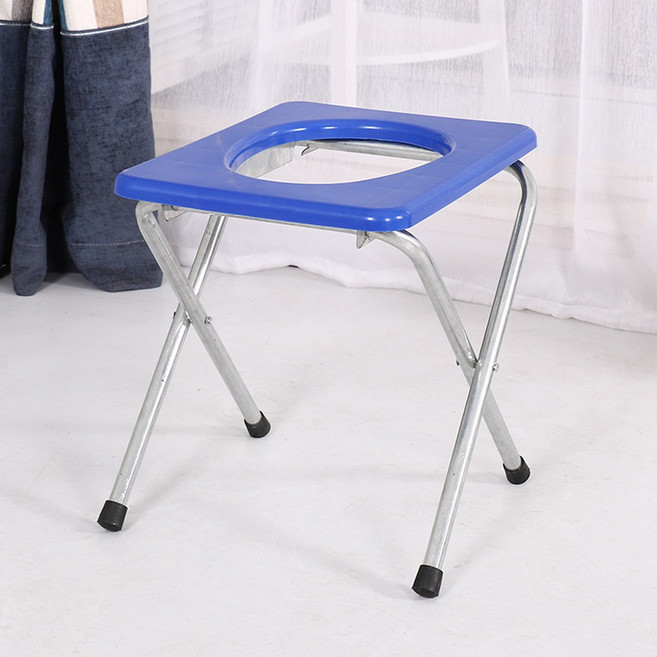 용 좌욕의자 체어 구멍 훈증기 뚫린 가정용 접이식, 7. 38 하이 블루 접이식 스툴, 1개