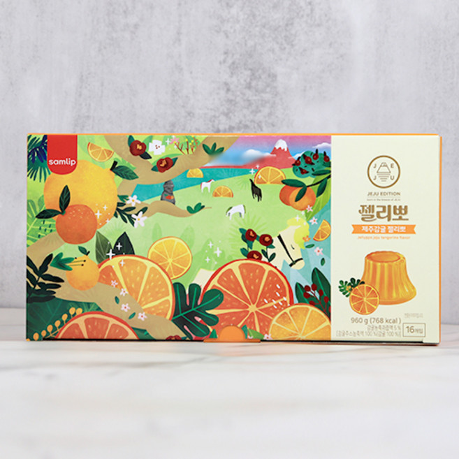 삼립 제주에디션 제주감귤 젤리뽀 16개입, 960g, 1개