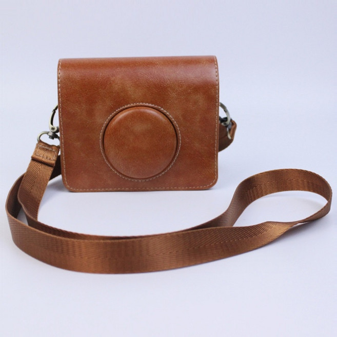 주닉스 인스탁스 미니 에보 호환 가죽 케이스, 블랙, 1개