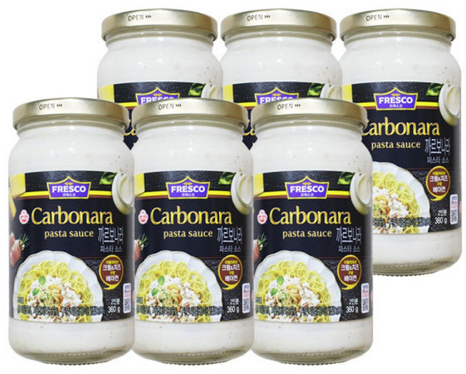 오뚜기 프레스코 까르보나라 파스타 소스 360g 6개 스파게티
