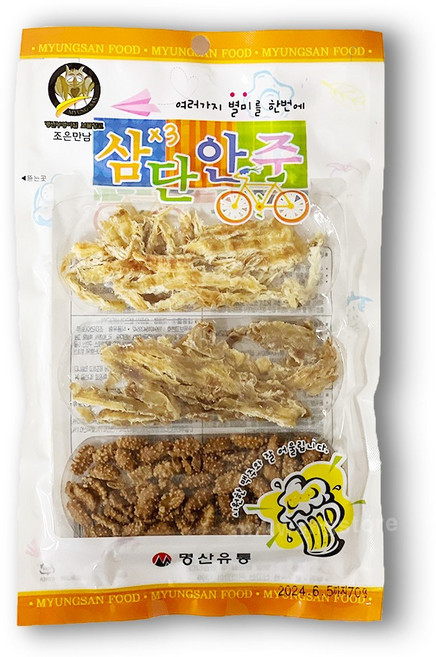 명산유통 안주11종모음 (삼단안주 노가리 쥐치포 학꽁치 맥반석구이채 버터구이통오징어 불버터 맛채 아몬드 커피땅콩 튀김땅콩), 1개