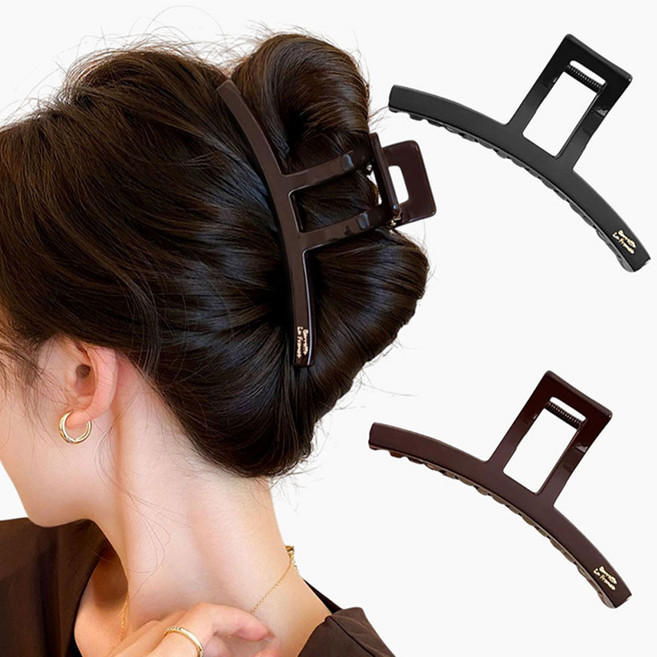(1+1)모던 고급헤어집게 올림머리 반머리 집게핀 2종세트