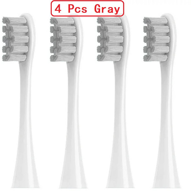Oclean Flow X X PRO Z1 F1 One Air 2 SE 브러시 헤드 소프트 듀폰 음파 칫솔 진공 강모 교체 헤드 7 개, 4 PC 회색 * 4개