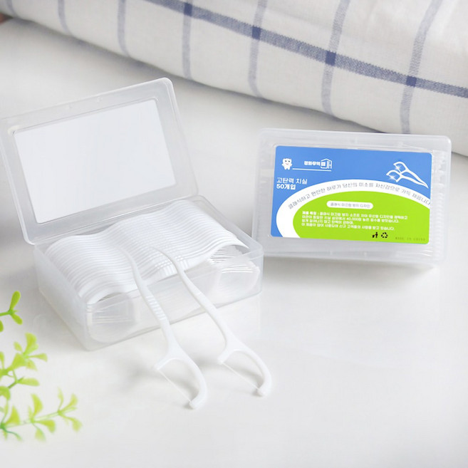 휴대용 치실 보관함 일회용 치실(리필), 4개