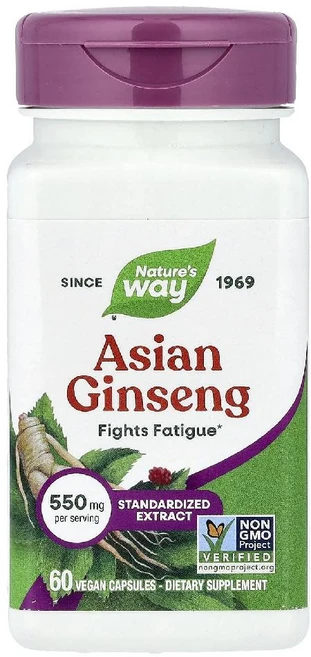 네이처스웨이 인삼 아시안 550mg 진성 Ginseng 캡슐 60정 - 쿠팡
