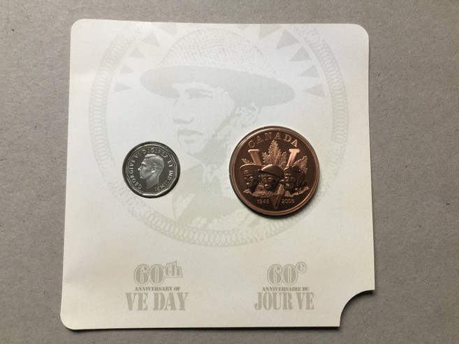 제2차 세계 대전에서 조지 6세가 승리한 캐나다 2005 프루프 은 및 기념주화 수집주화 재미있는취미