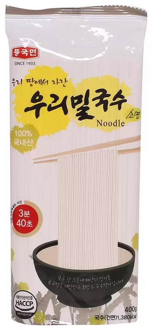 풍국면 우리밀국수 소면, 10개, 400g