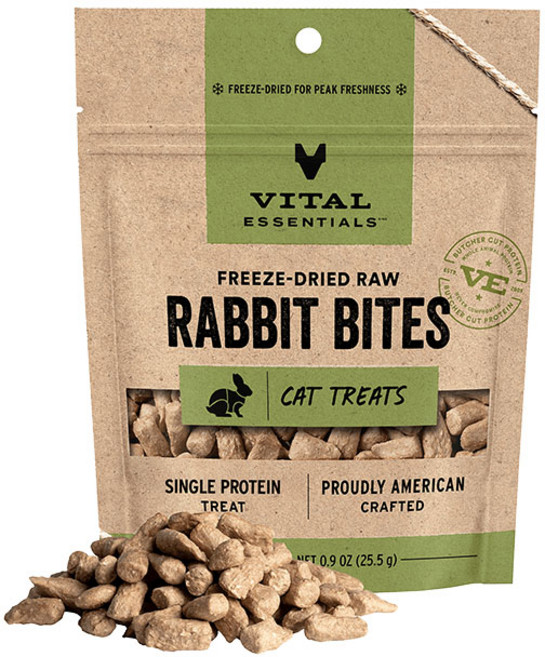 Vital Essentials 凍乾貓零食 單一蛋白質點心, 26g, 1個, 兔肉