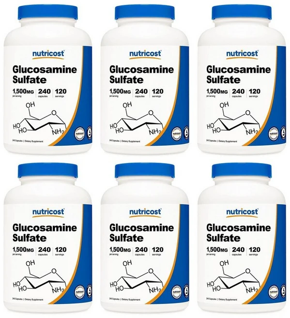 뉴트리코스트 글루코사민 설페이트 750mg 240정, 6개 - 쿠팡