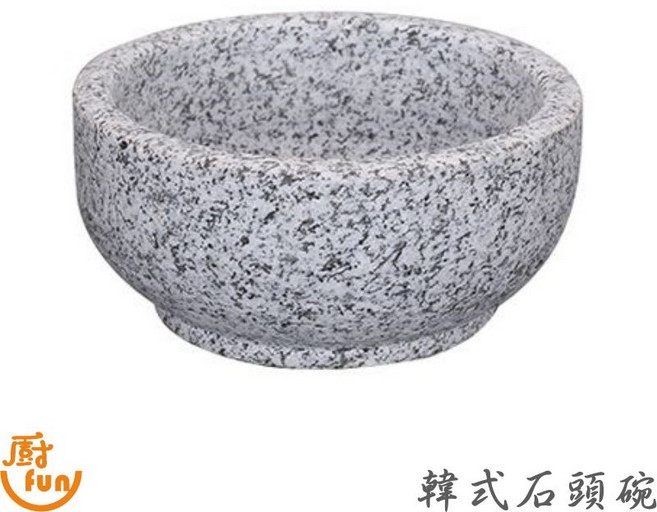 廚 fun 韓式石頭碗 石鍋拌飯專用保溫石鍋 18cm附木板, 1個, 石頭碗18cm+木板(超商限2個)