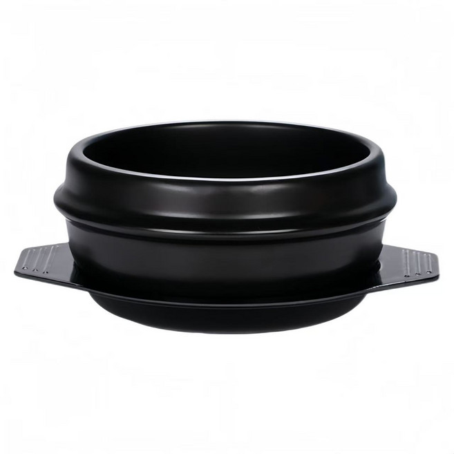 韓國石鍋拌飯專用石鍋，19cm口徑，8cm高度，約1500ml容量, 1個, 1171ML石锅无条纹带托盘一人份, 18cm