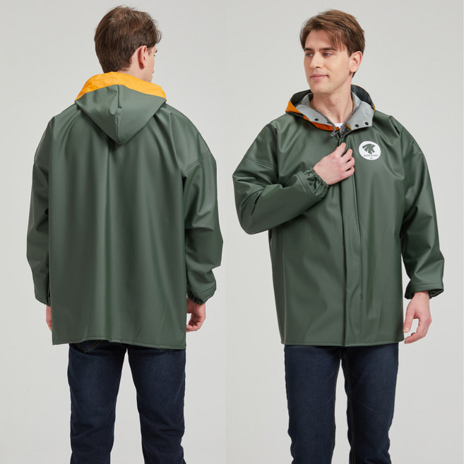 이유엠 해상작업우의 선상우비 방수 판초우의 멜빵우의 작업복