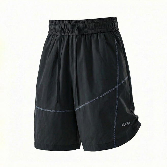 【透氣反光】運動短褲 五分褲 沙灘褲 休閒短褲 戶外短褲 男式短褲 分割明線設計 輕薄速乾 夜跑健身 夏季戶外運動