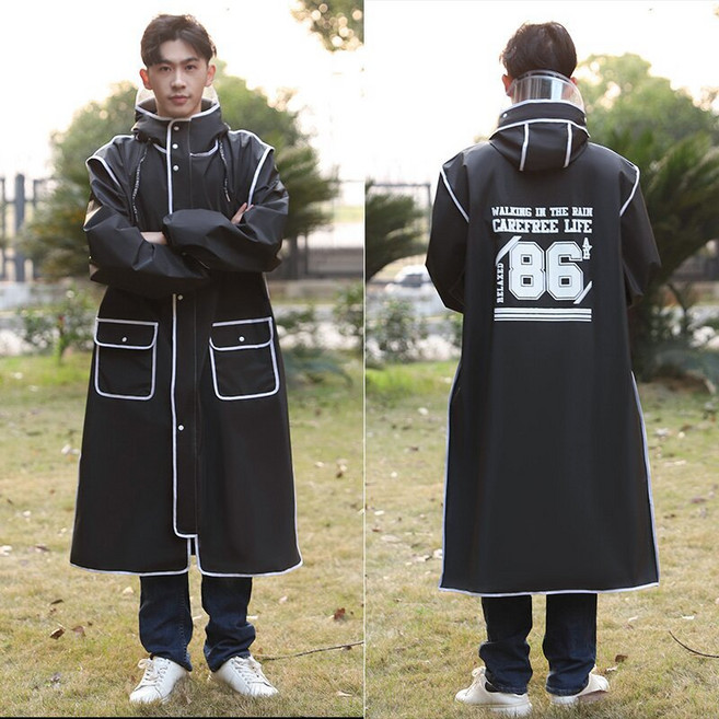 춘게엘 (L~2XL) 성인 남녀공용 다회용 우비 폭우방지 패션장갑 스타일 비옷 초강력 방수 프리미엄 전신 레인코트 dng089-807