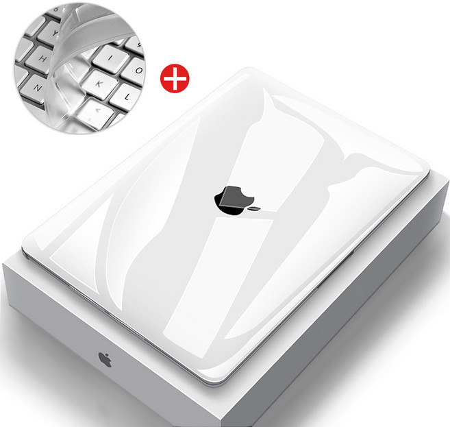 뉴이지 맥북 에어 M1 하드케이스 +키스킨, 투명(키스킨), 1개