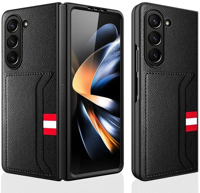 갤럭시Z폴드5 카드 수납 강화유리 일체형 케이스