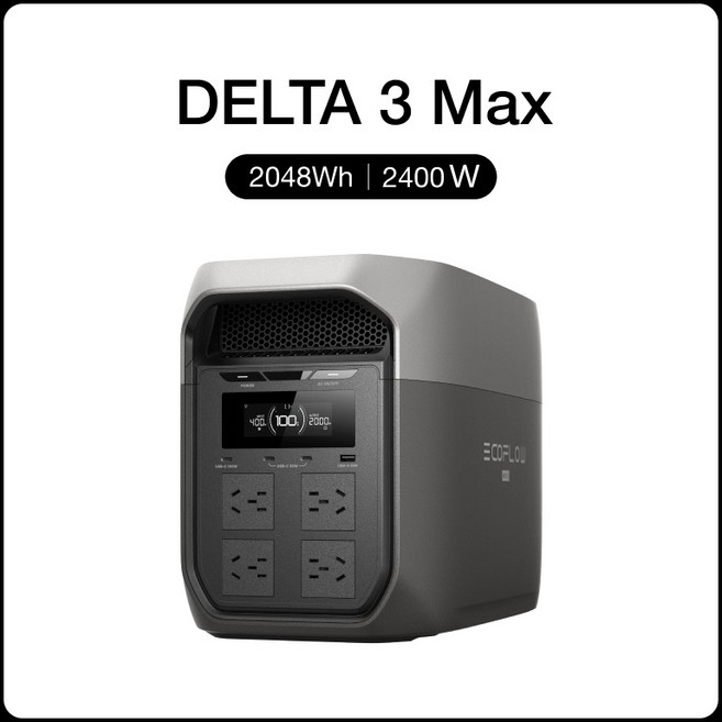 2026신제품 에코플로우 델타3맥스 플러스 델타2맥스 업그레이드 1024W 리튬인산철 파워뱅크 220V 올인원 배터리, 1개, 델타3맥스(확장 불가)-중국판(CN)
