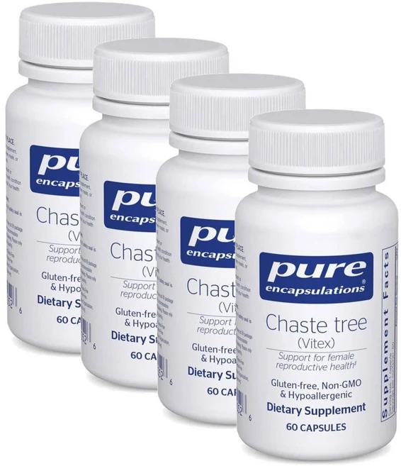 퓨어인캡슐레이션 체이스트 트리 (비텍스) 여성 보충제 캡슐 Pure Encapsulations Chaste Tree (Vitex), 4개, 60정 - 쿠팡