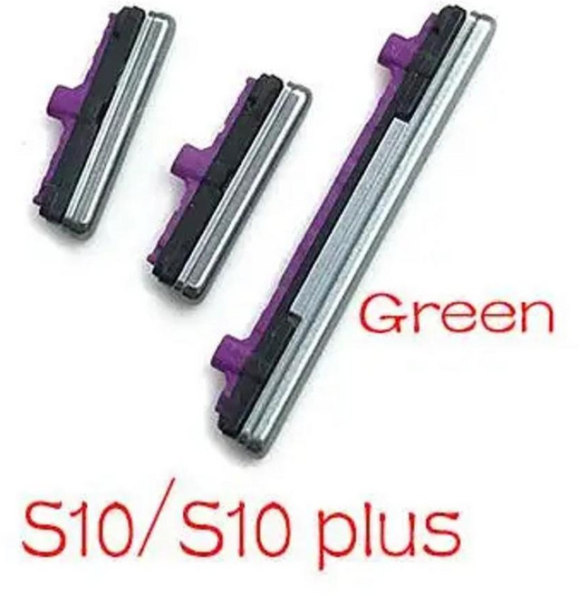 노트 플러스용 새 제품 테스트 완료 측면 버튼 전원 볼륨 교체 수리 부품, 14 S10 Plus Green