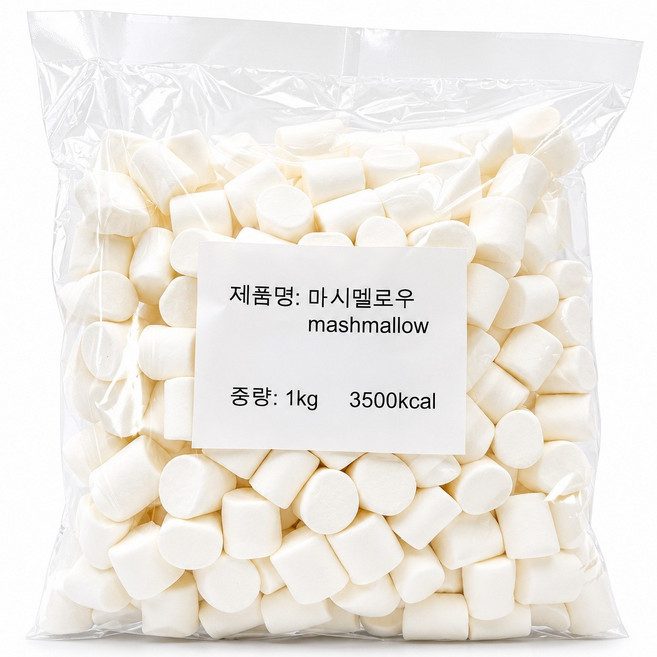베이커리용 마시멜로 마시멜로우 두쫀쿠 쫀득쿠키 마시멜로, 1개, 1kg
