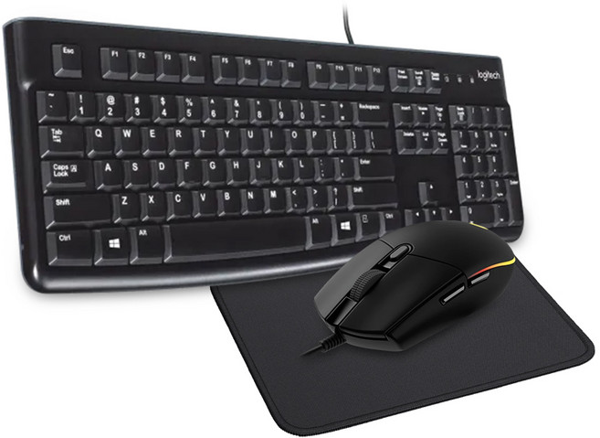 로지텍 K120 NEW 유선 키보드+로지텍 G102 블랙 (벌크) 게이밍 유선 마우스세트, G102 블랙(벌크), K120 G102 벌크, 일반형