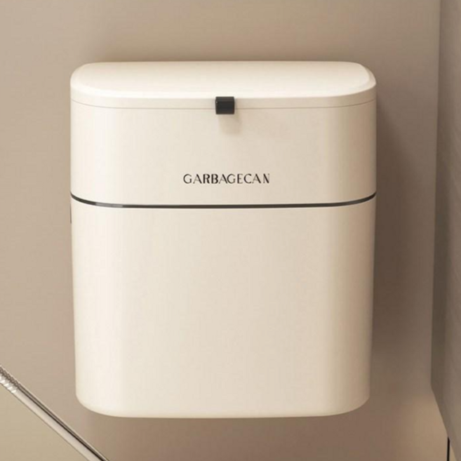 지니홀딩스 걸이형 휴지통 후크 부착식 쓰레기통 주방 싱크대 욕실 쓰레기통 9리터
