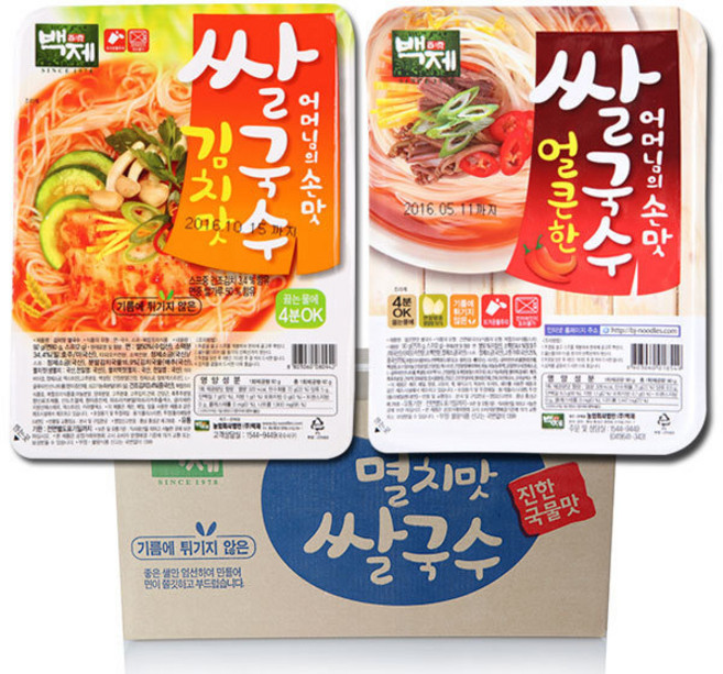 백제푸드 김치15얼큰15 백제쌀국수 30개 맛있는 한끼든든 즉석 국수 캠핑 여행 혼밥 면 음식 건강 간식 야식 쌀 음식 식품