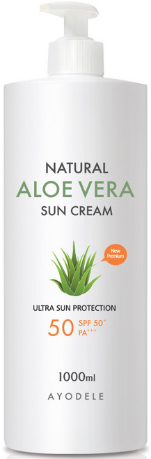 아요델 내추럴 알로에베라 선크림 1000ml 1L, 3개