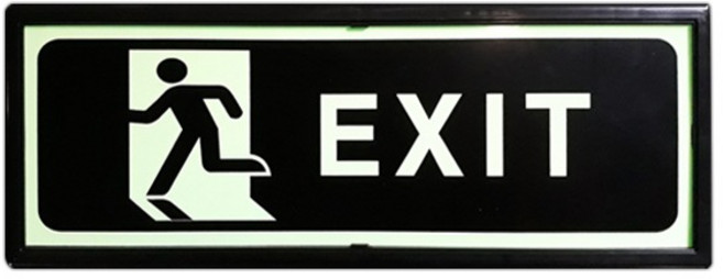 피난구 축광 표지판(EXIT) 비상구유도표지 SMP-09-1 일반형 자체검사품, 1개, 혼합색상