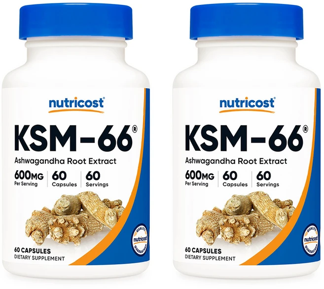 뉴트리코스트 아슈와간다 아쉬와간다 위타놀라이드 600mg 60캡슐 2통, 60정 - 쿠팡