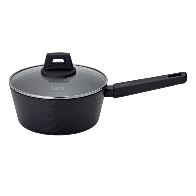 포시아 실키스톤 IH 20cm 편수냄비 인덕션 호환 스톤무늬 저유분 오일로드, 1개, 블랙