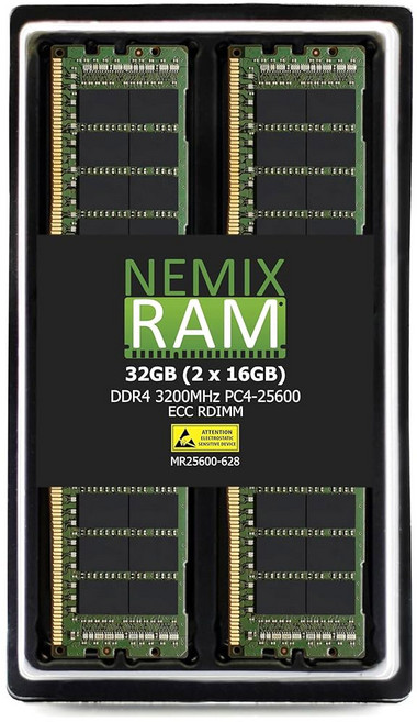 NEMIX RAM 32GB (2X16GB) DDR4 3200MHZ PC4-25600 2Rx8 1.2V CL22 288-PIN ECC Un ered UDIMM KIT