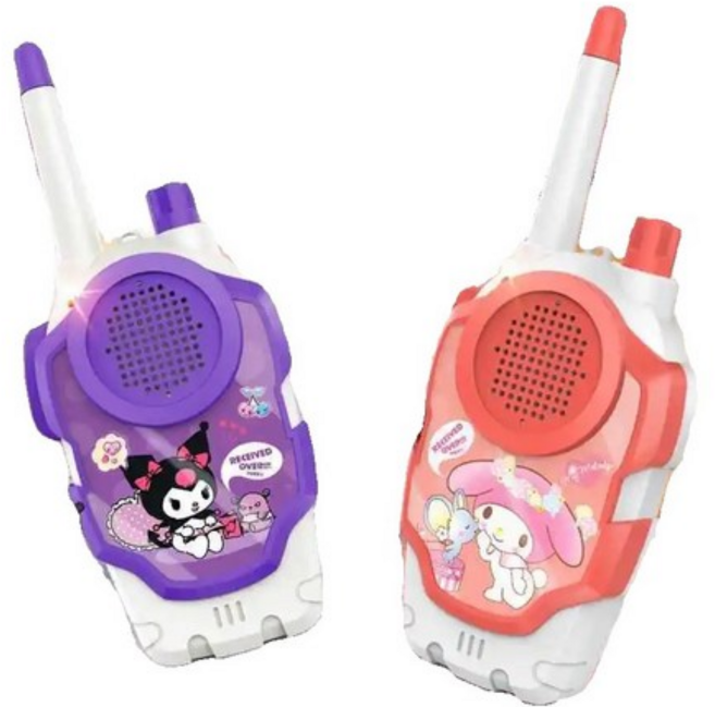 산리오 무전기 1+1 소형 워키토키 미니 장난감, 1세트, 키티+시나몬롤(800m)