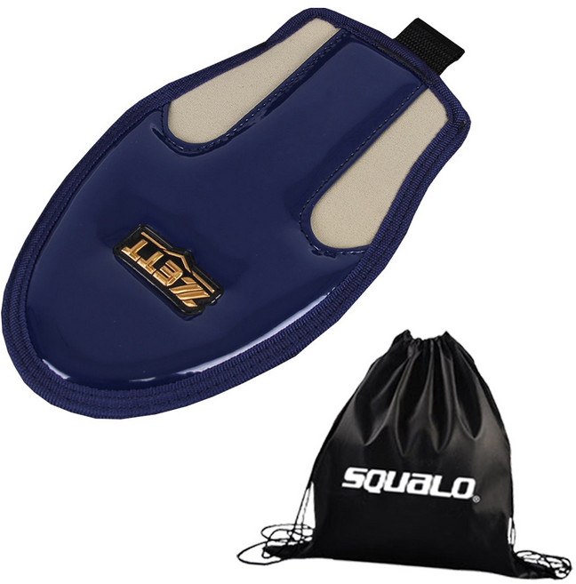 제트 슬라이딩 장갑 숏타입 BLK-46 엄지폐쇠형 스쿠알로 가방 포함 슬라이드 주루 도루 야구 우타 좌타 타자, 1개, 유광 네이비