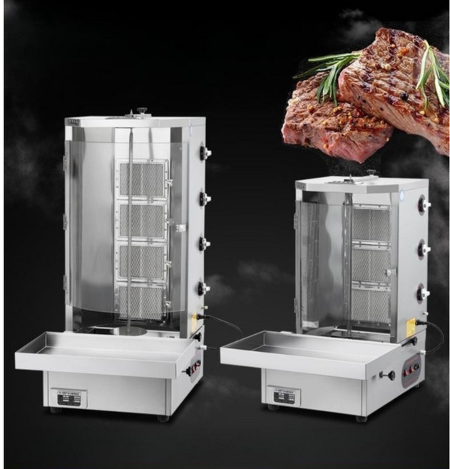 슈하스코 케밥 터키 회전식 바비큐 기계 브라질 그릴 로스터 구이기, 4단조절 도어O 0.8T탈착식 조리대