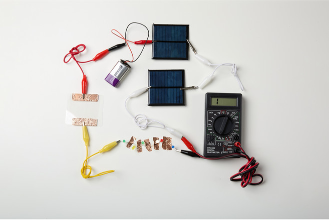 그래핀 신소재로 알아보는 태양광 전기회로 실험 키트 창의적 체험활동 과학 탐구학습 초등 중등 고등, 대형(5cm x 5cm), 기본